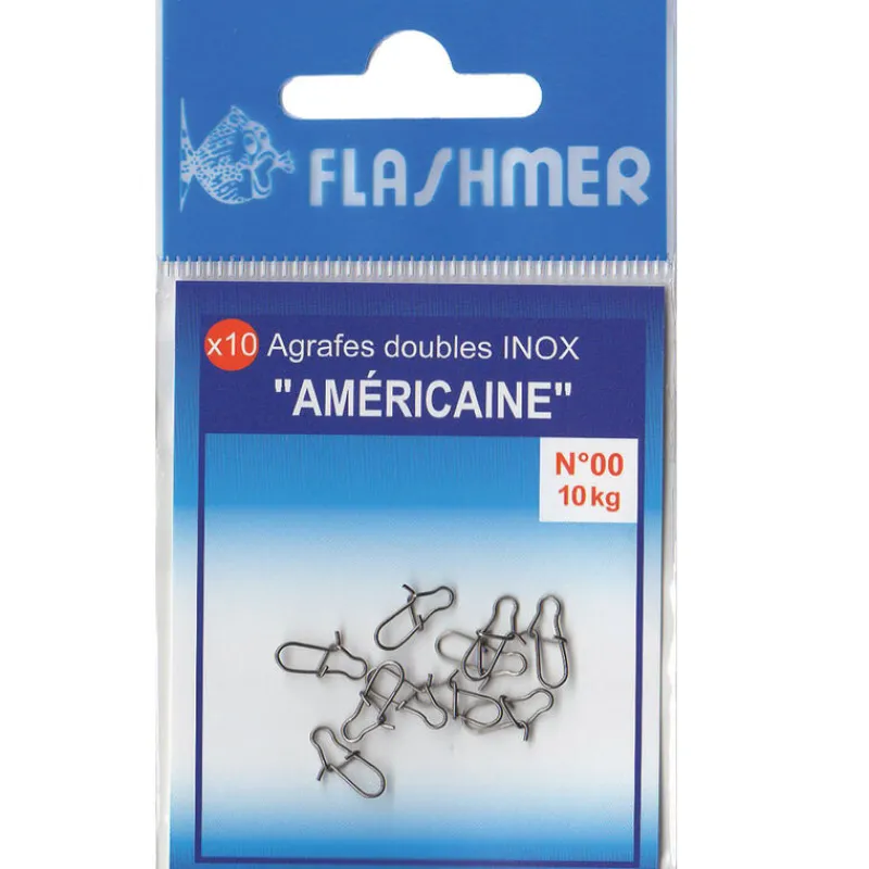 Découverte Pêche En Mer|Pêche Aux Leurres - FLASHMER Agrafes americaine inox (x)