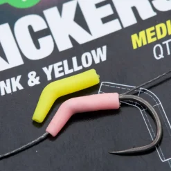 Acc.Montages/Hameçons - KORDA Aigneur de igne carpe kickers jaune/rose (x10)