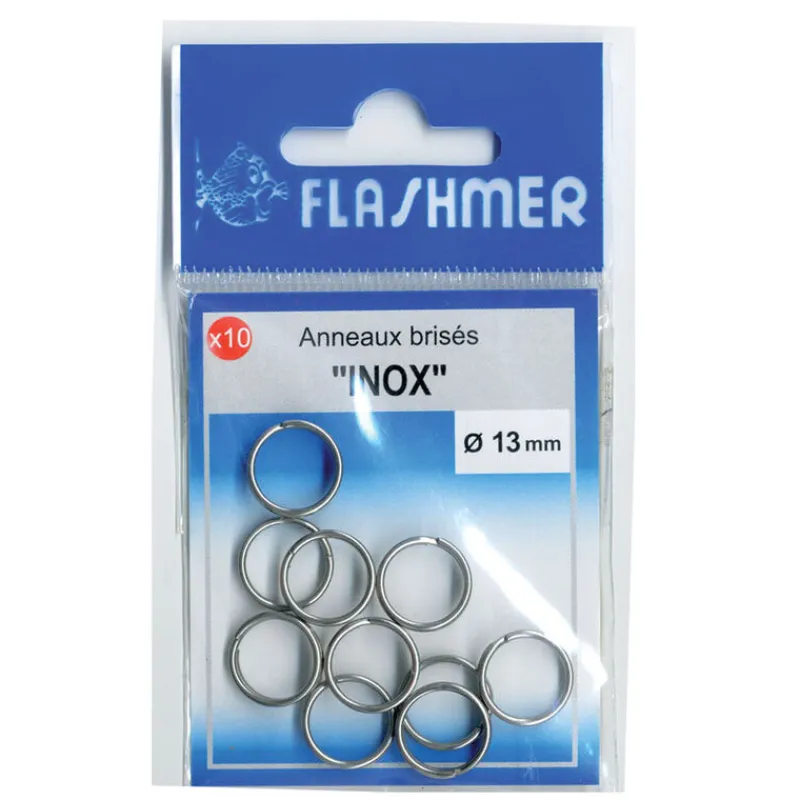 Lignes Et Accessoires De Montage|Montages / Hameçons - FLASHMER Anneaux Brisés Inox (x10)