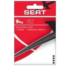 Carnassier Au Posé|Hameçons Et Montages - SERT Avancon Acier 60cm 7 brins + Hameçon Simple (x2)