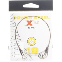 Découverte Pêche Du Carnassier|Carnassier Au Posé - X-LINE Bas de ligne acier carnassier power steel 19 brins 0cm + ham. simple (x3)