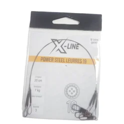 Découverte Pêche Du Carnassier|Hameçons Et Montages - X-LINE Bas de ligne acier carnassier power steel 19 brins spécial leurres 20cm (x3)