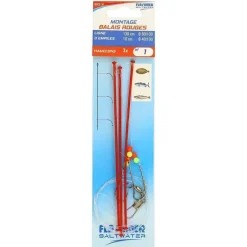 Bas De Lignes / Lignes Montées - FLASHMER Bas de ligne Balais Rouge 3 hameçons