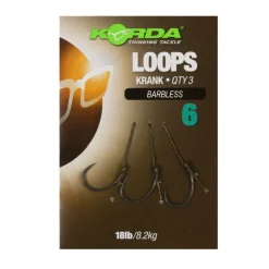 Acc.Montages/Hameçons - KORDA Bas de ligne carpe loop rigs krank barbless 1lb