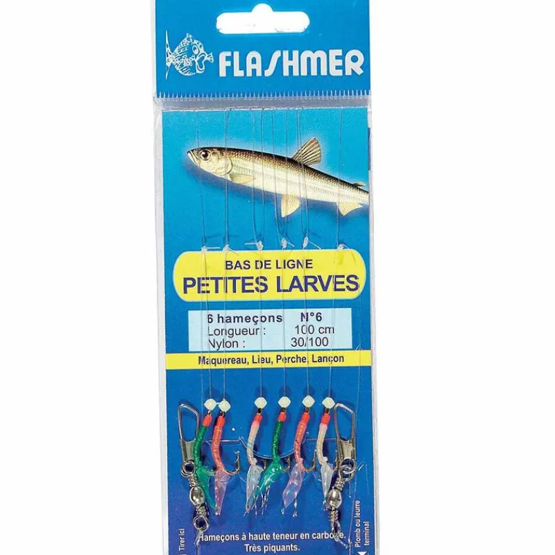 Bas De Lignes / Lignes Montées|Leurres - FLASHMER Bas de ligne petites larves hameçons