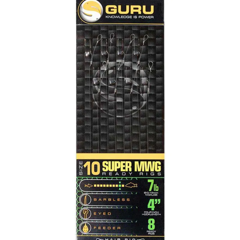 Acc. De Montage Feeder - GURU Bas de ligne smwg standard hair 4" (10cm)