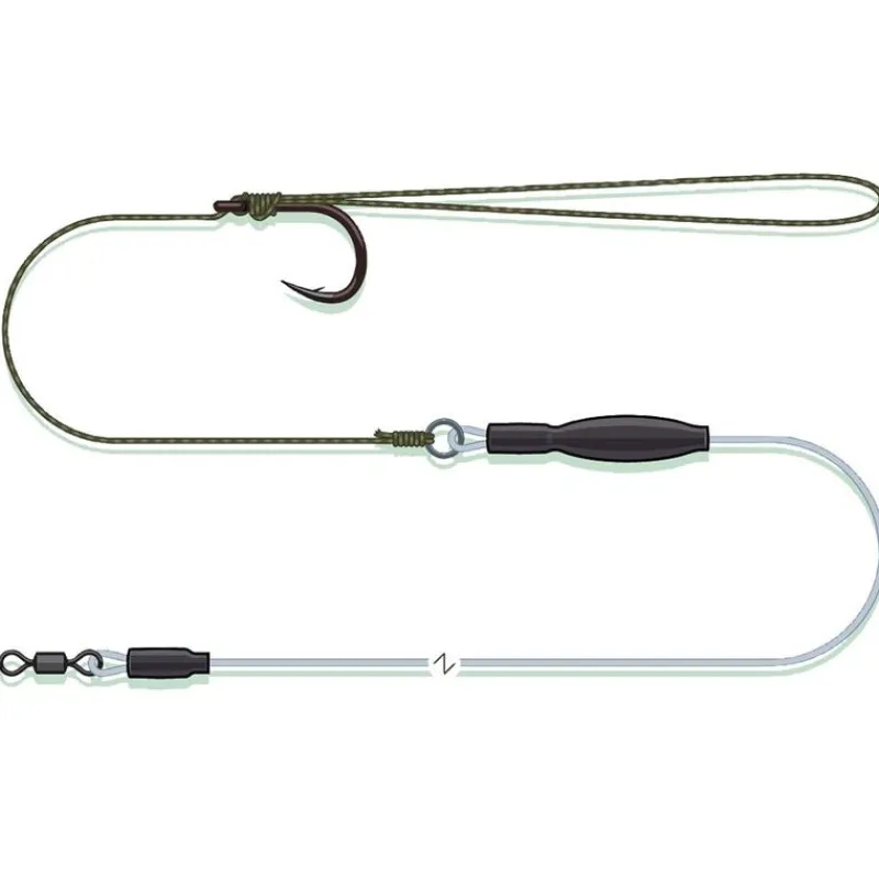 Acc. Montage / Hameçons - MADCAT Bas de Ligne Pop Up Pellet Rig 60cm 0.80mm 66kg n°2/0