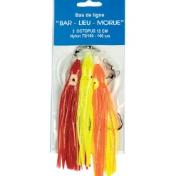 Bas De Lignes / Lignes Montées|Leurres - FLASHMER Bas de ligne mer bar lieu morue eco 3 octopus de 12cm