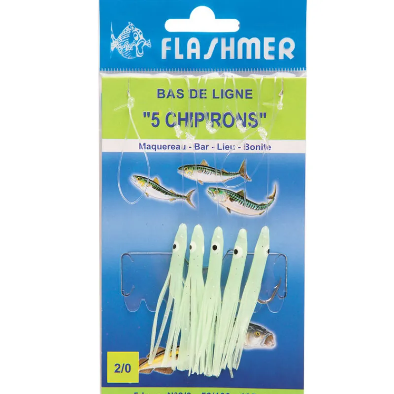 Bas De Lignes / Lignes Montées|Leurres - FLASHMER Bas de ligne mer 5 chipirons