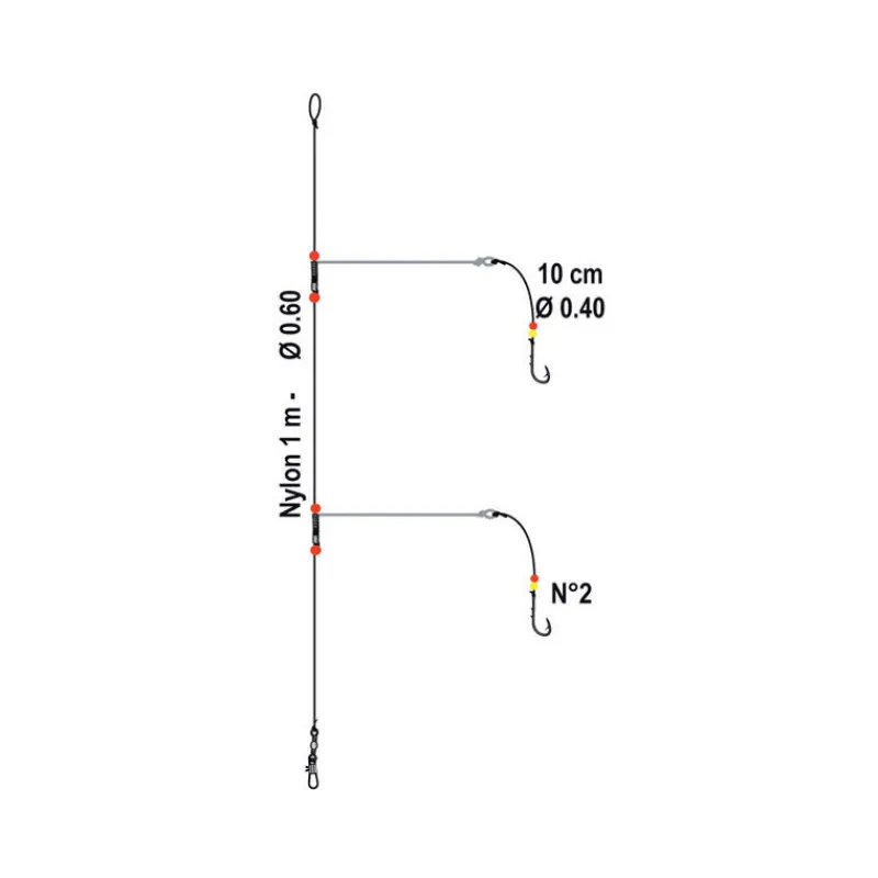 Bas De Lignes / Lignes Montées - FLASHMER Bas de ligne mer metal clip hamecons
