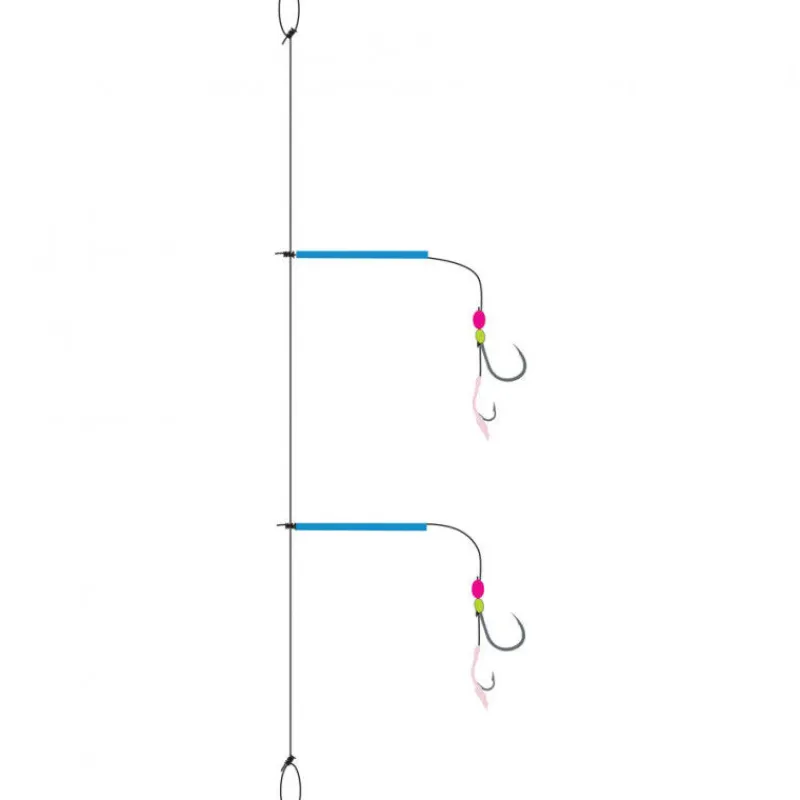 Bas De Lignes / Lignes Montées - FLASHMER Bas de ligne mer multitouche 2 hamecons n°2