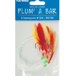 Bas De Lignes / Lignes Montées|Leurres - FLASHMER Bas de ligne mer plum'a bar 2/0