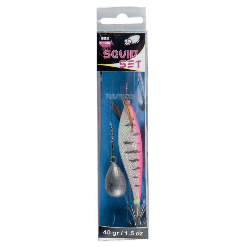 Pêche Eging|Leurres - SEA SQUID Bas de ligne mer flashmer seiche/encornet 1 turlutte