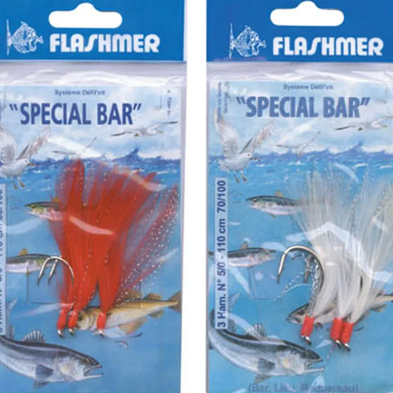 Bas De Lignes / Lignes Montées|Leurres - FLASHMER Bas de ligne mer special bar n°3/0
