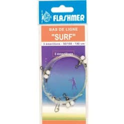 Surfcasting|Bas De Lignes / Lignes Montées - FLASHMER Bas de ligne mer surf 1 emerillon