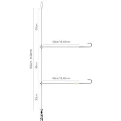 Surfcasting|Bas De Lignes / Lignes Montées - SPRO Bas de Ligne Salt Rig Cristal Bead