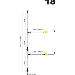 Surfcasting|Bas De Lignes / Lignes Montées - SPRO Bas de Ligne Salt Rig L-Range Polyball Citrus 1/0