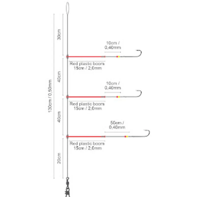 Surfcasting|Bas De Lignes / Lignes Montées - SPRO Bas de Ligne Salt Rig Plastic Boom Easy