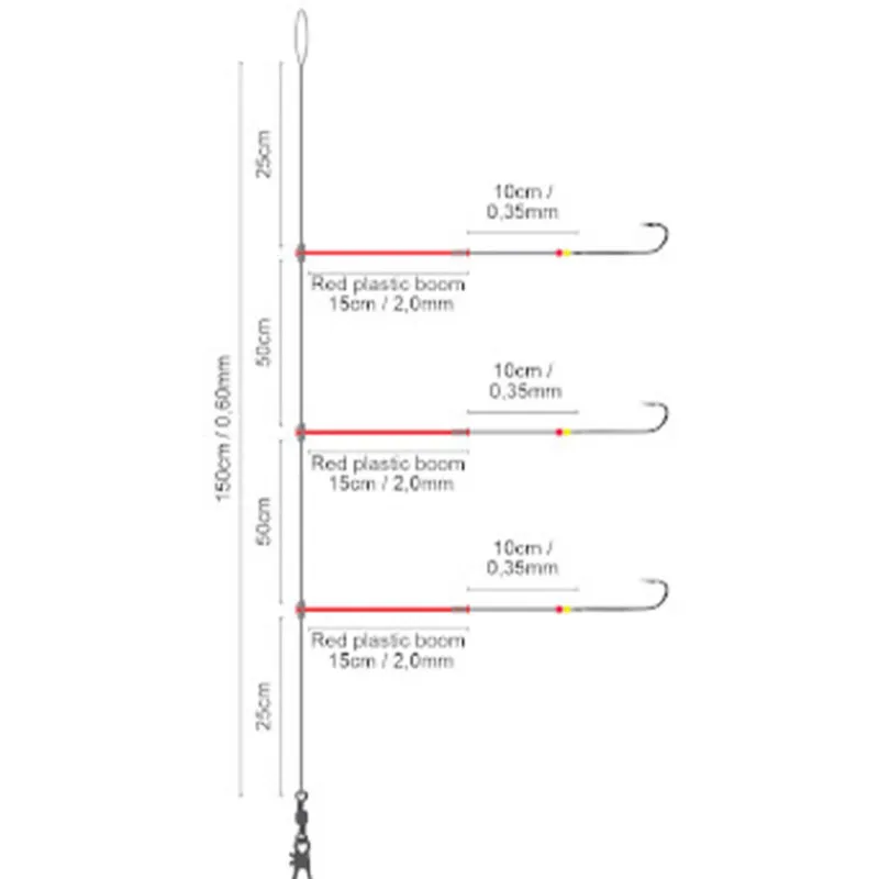 Surfcasting|Bas De Lignes / Lignes Montées - SPRO Bas de Ligne Salt Rig Plastic Boom