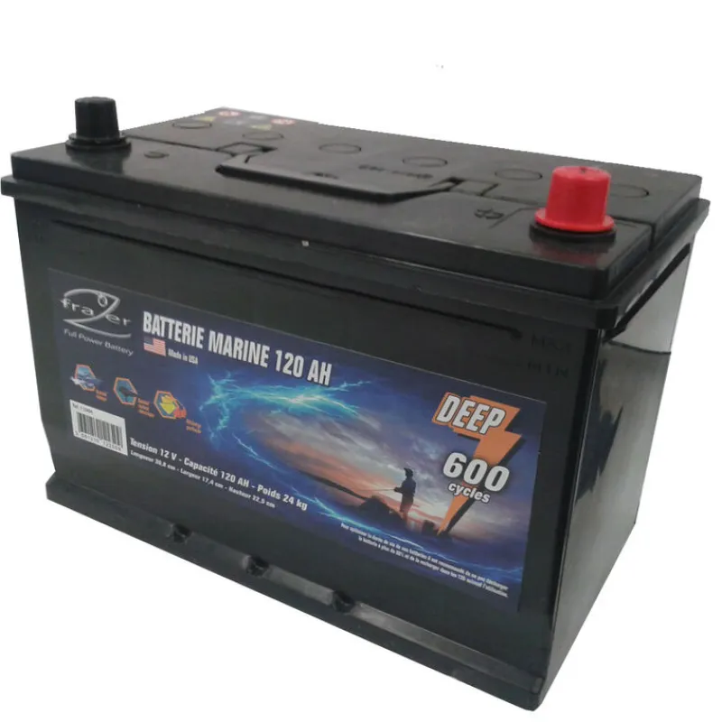 Batterie - FRAZER Batterie Marine 120Ah 600 Cycles