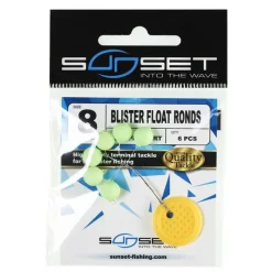 Montages / Hameçons - SUNSET Blister Float ronds phospho vert