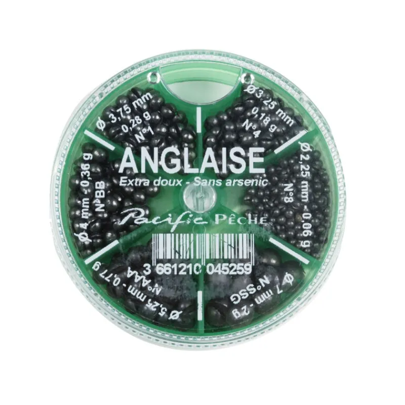 Lignes Et Accessoires De Montage|Plombs - LEMER Boite de plombs fendus coup 6 cases super doux anglaise