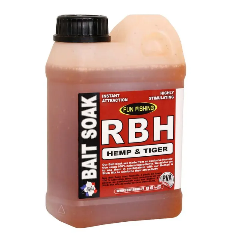 Appâts Et Fabrication - FUN FISHING Booster carpe bait soak system hemp et tiger 1l