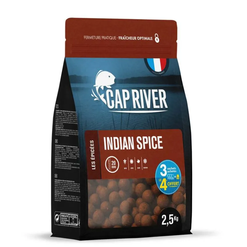 Offre À Volume Carpe|Appâts Et Fabrication - CAP RIVER Bouillettes Indian Spice 2.5kg