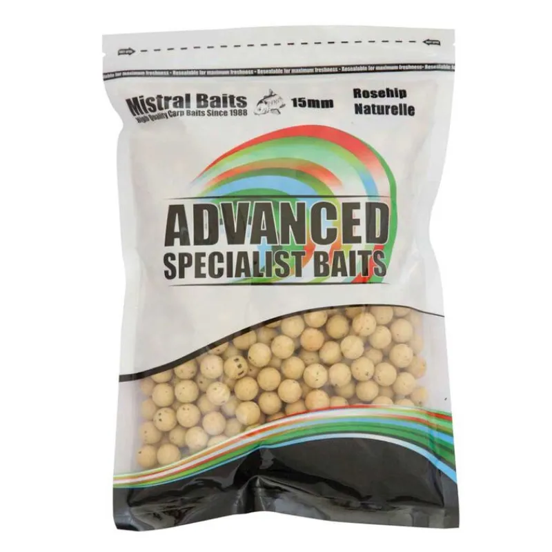Appâts Et Fabrication - MISTRAL Bouillettes carpe specialist range rosehip blanche boilies 15mm