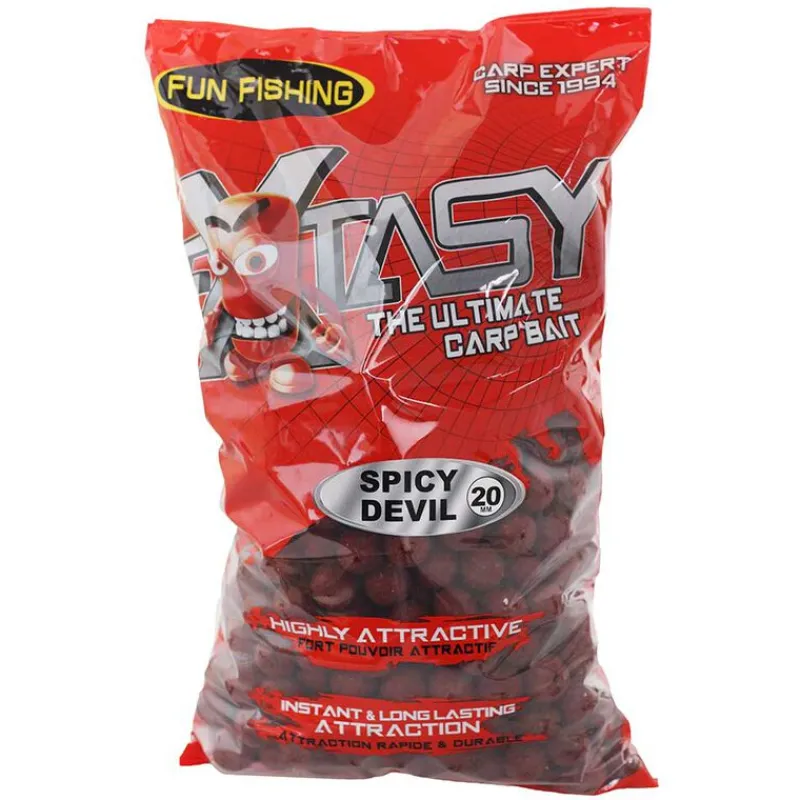 Appâts Et Fabrication - FUN FISHING Bouillettes funfishing extasy spicy devil 4kg 20mm