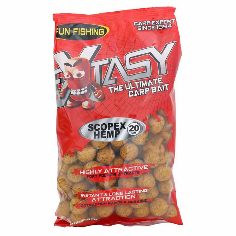 Appâts Et Fabrication - FUN FISHING Bouillettes funfishing extasy Scopex Hemp 800gr