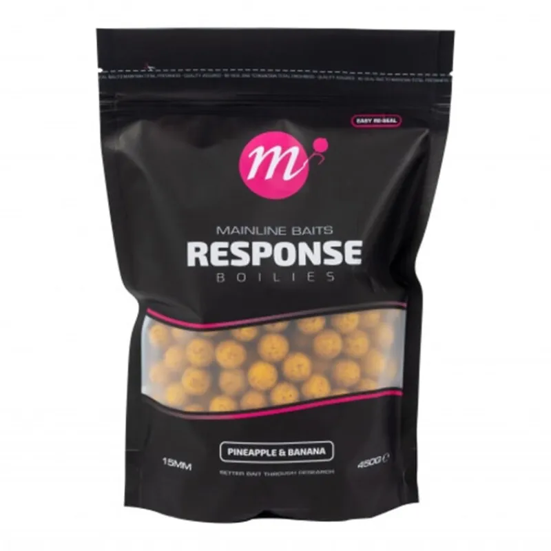 Appâts Et Fabrication - MAINLINE Bouillettes Response Pineapple & Banana 15 mm 450G