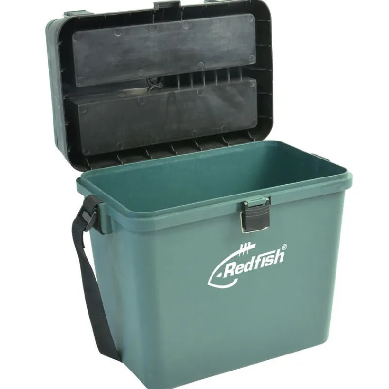 Surfcasting|Découverte Pêche En Mer - REDFISH Caisse/panier multirangement 38x21x35 cm