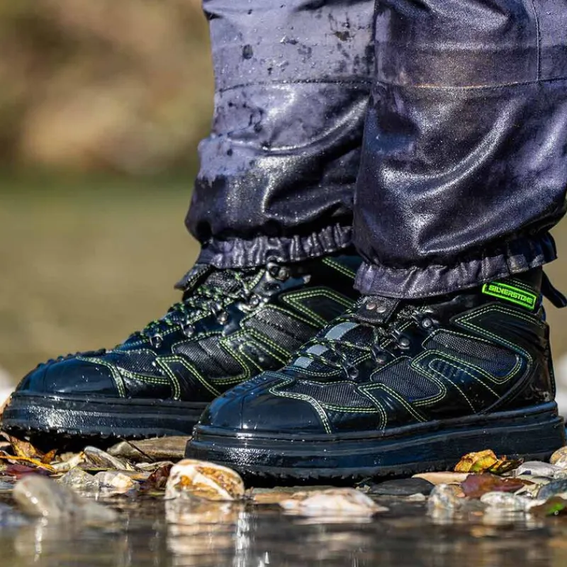 Waders|Wading - SILVER STONE Chaussures de Wading Silverstone Hardwater Rubber Semelles Caoutchouc