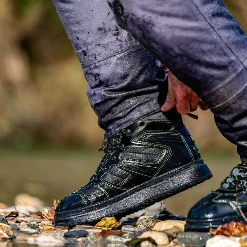 Waders|Wading - SILVER STONE Chaussures de Wading Silverstone Hardwater Rubber Semelles Caoutchouc