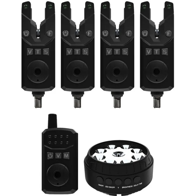 Détection - SONIK Coffret 4 détecteurs + 1 centrale + lampe bivvy SKS2