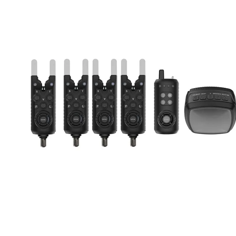 Détection - SONIK Coffret 4 détecteurs + 1 centrale + 1 lampe bivvy GIZMO2