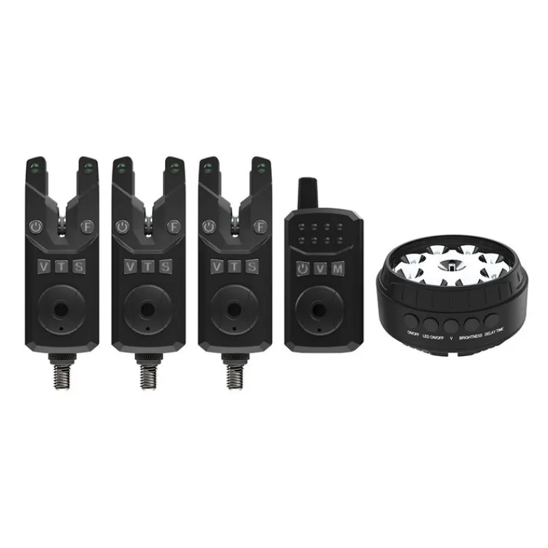 Détection - SONIK Coffret 3 détecteurs + 1 centrale + 1 lampe bivvy SKS2