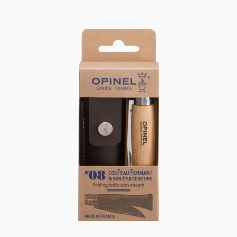 Goodies Et Idées Cadeaux|Outillages Et Accessoires - OPINEL Couteau N°08 Inox + Étui