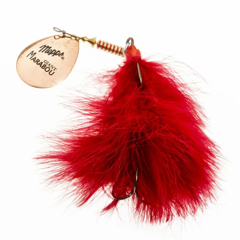 Leurres|Leurres - MEPPS Cuillère Tournante Giant Marabou Cuivre Rouge (x1)