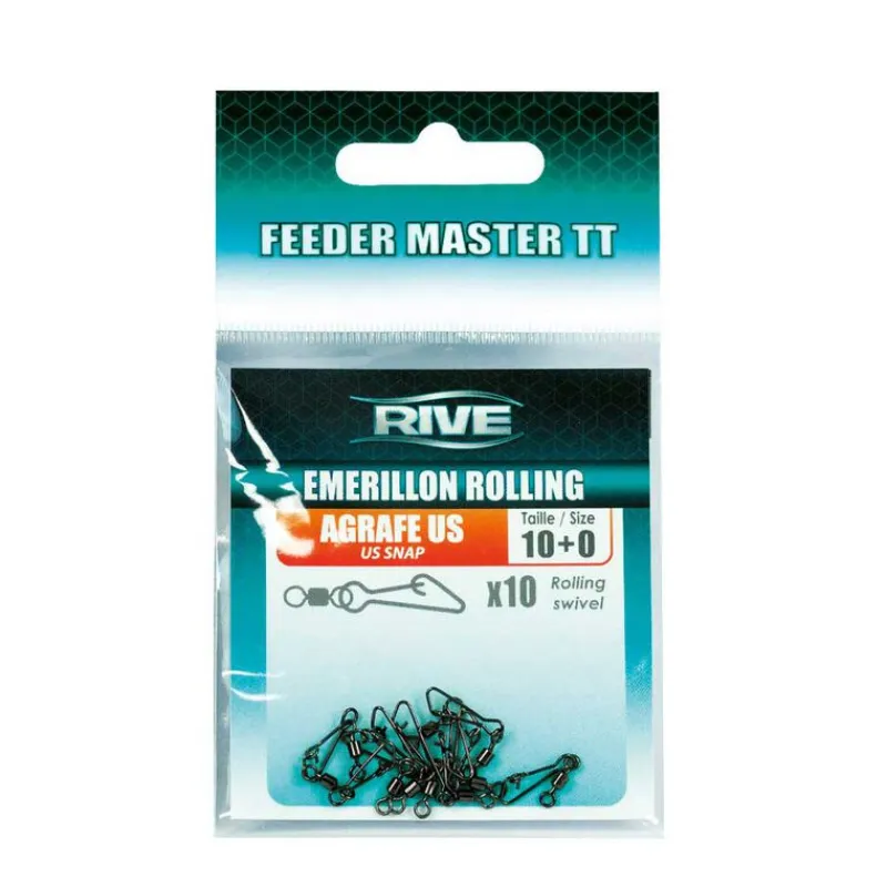 Acc. De Montage Feeder - RIVE Emerillon Rolling Agrafe US - Taille 10 (x10)