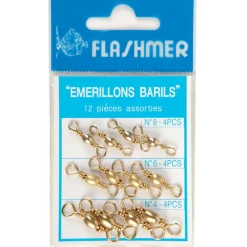 Montages / Hameçons - FLASHMER Emerillons barils kit de 12