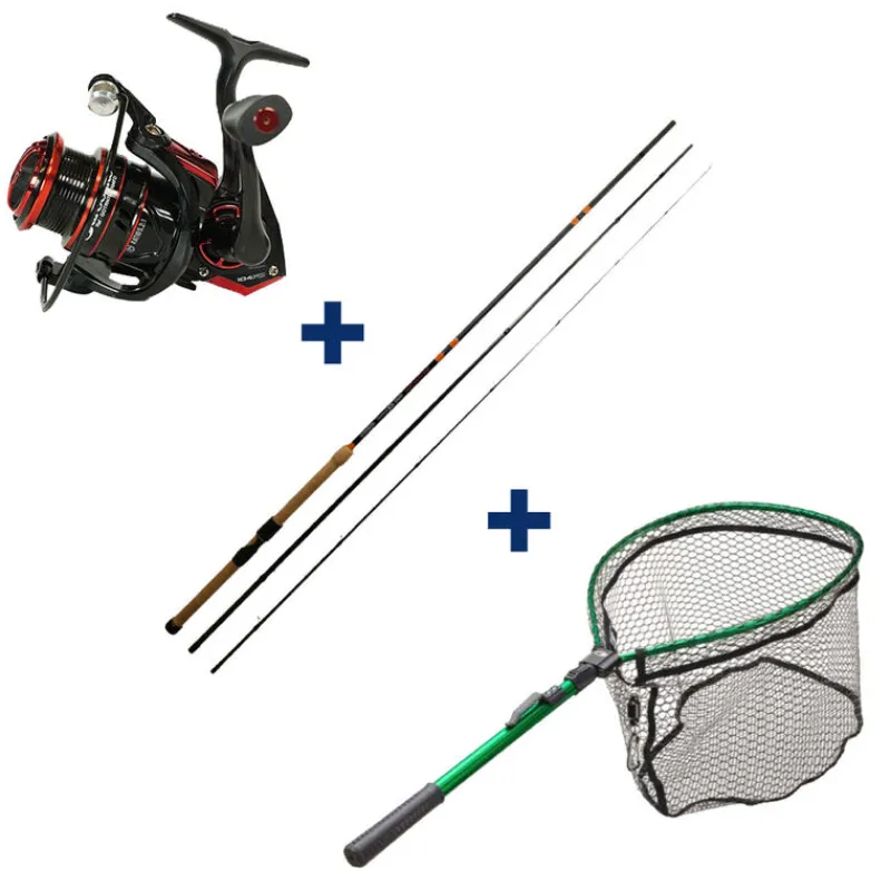 Packs & Ensembles - GARBOLINO Ensemble Toc Canne 3m90 + Moulinet 1000 + Epuisette Pliante