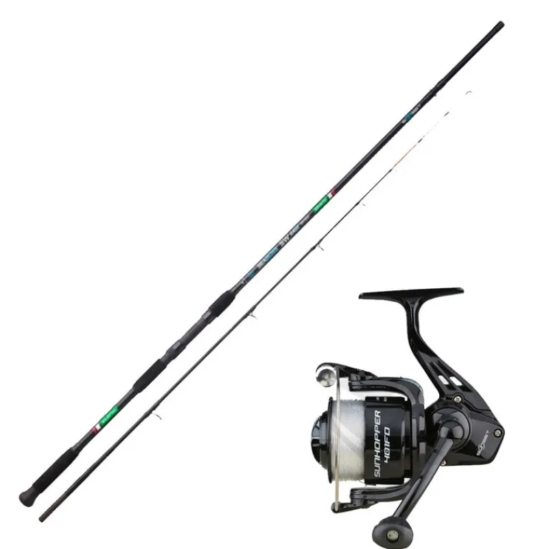 Packs Et Ensembles - SUNSET Ensemble Seaboss SW 2.40m, 100-200g + Moulinet Sunhopper SWF 501Fd