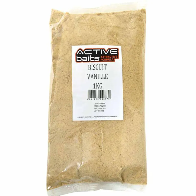 Appâts / Amorces - TEOS Farine pour la pêche au coup active baits biscuit vanille