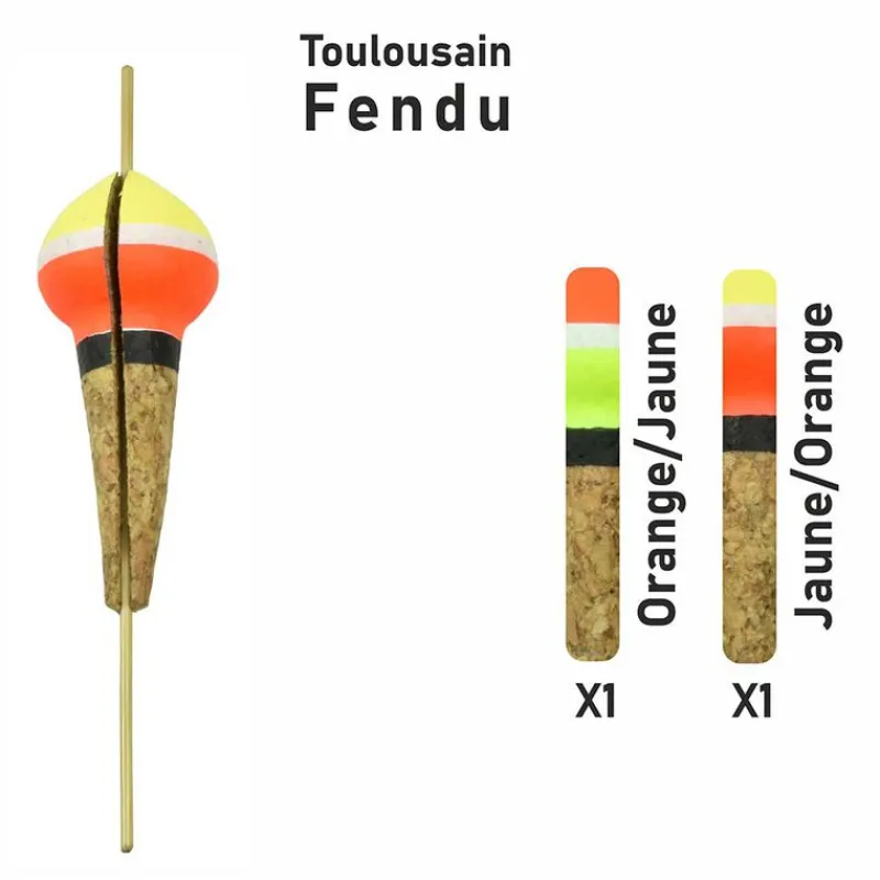 Lignes Et Accessoires De Montage - GARBOLINO Flotteur Toulousain Fendu Streamline x2