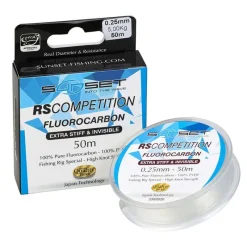 Pêche Aux Leurres|Tresses, Nylons, Fluorocarbones - SUNSET Fluorocarbone Extra Stiff RS Competition