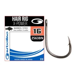 Hameçons - GARBOLINO Hameçon non monté Hair Rig X-power (x)