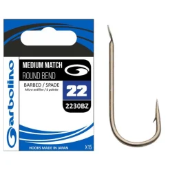 Hameçons - GARBOLINO Hameçon non monté medium match round bend 30bz (x15)