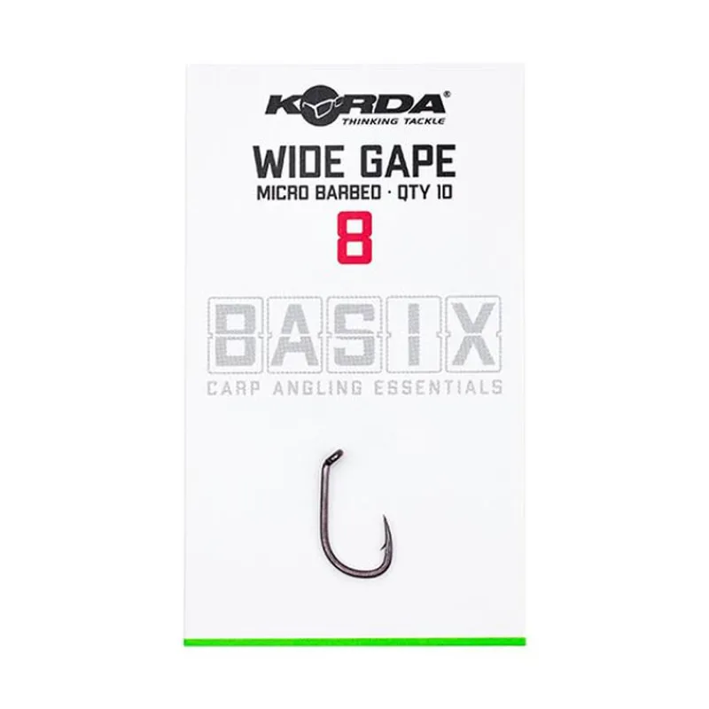 Découverte Pêche À La Carpe|Acc.Montages/Hameçons - KORDA Hameçons basix wide gape (x10)